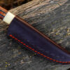Beautiful Custom Handmade Damascus Steel knife with  leather sheet- beat for gift - Image 5