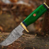 8 inches Custom Handmade Damascus Steel knife with  leather sheet- beat for gift - Image 2
