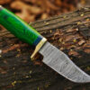 8 inches Custom Handmade Damascus Steel knife with  leather sheet- beat for gift - Image 4