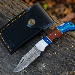 6.5 inch Folding Knife with Pocket Clip ,Pocket Knife for Men, wooden Handle , Great Gift For Men and Women