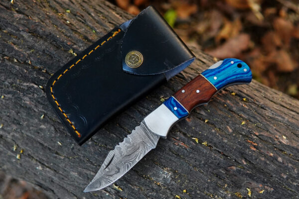 6.5 inch Folding Knife with Pocket Clip ,Pocket Knife for Men, wooden Handle , Great Gift For Men and Women
