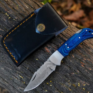 Pocket Knife for Men, 6.5 inch Folding Knife with Pocket Clip, wooden Handle , Great Gift For Men and Women