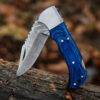 Pocket Knife for Men, 6.5 inch Folding Knife with Pocket Clip, wooden Handle , Great Gift For Men and Women - Image 3