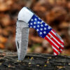 Beautiful US flag handle Pocket Knife for Men, 6.5 inch Folding Knife with leather sheet - Image 4