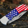 Beautiful US flag handle Pocket Knife for Men, 6.5 inch Folding Knife with leather sheet - Image 5