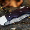 Pocket Knife for Men, 6.5 inch Folding Knife with Pocket Clip, wooden Handle , Great Gift For Men and Women - Image 5