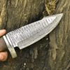 Custom Handmade Damascus Steel Fixed Blade Hunting Knife with Leather Sheath- 10inch Survival Hunting Knives for men- Best Skinning knife for hunting Camping Outdoor - Image 3